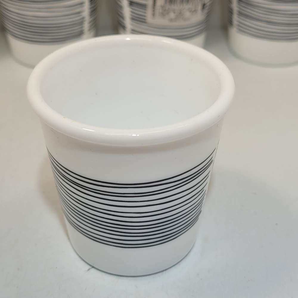 Bormioli Rocco 3.25 oz Opal Glass (No Handle) Tea Cups Set of 7 Linee Design NWT - Picture 15 of 16